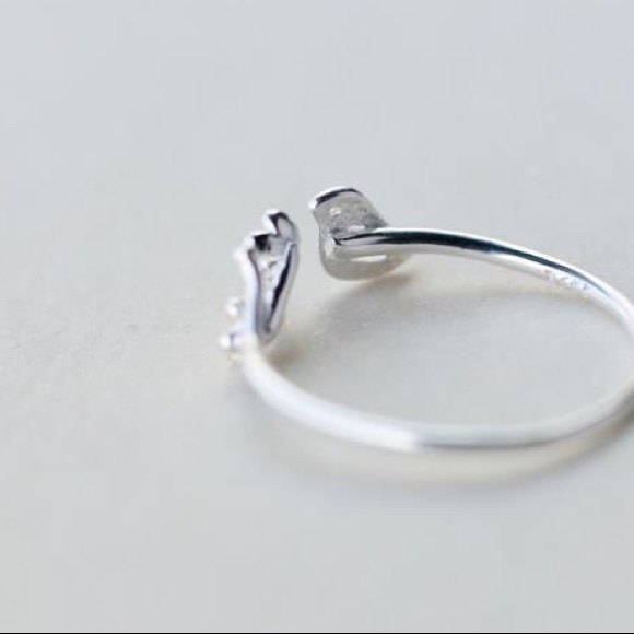 “Morning Bird” Sparrow Blossom Floral Silver Ring - Picture 3 of 6